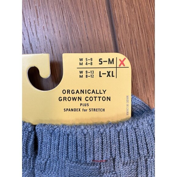 Blue Q Tag NWT 2 Pair Blue Organic Cotton Tag Socks Size S/M - Picture 3 of 8